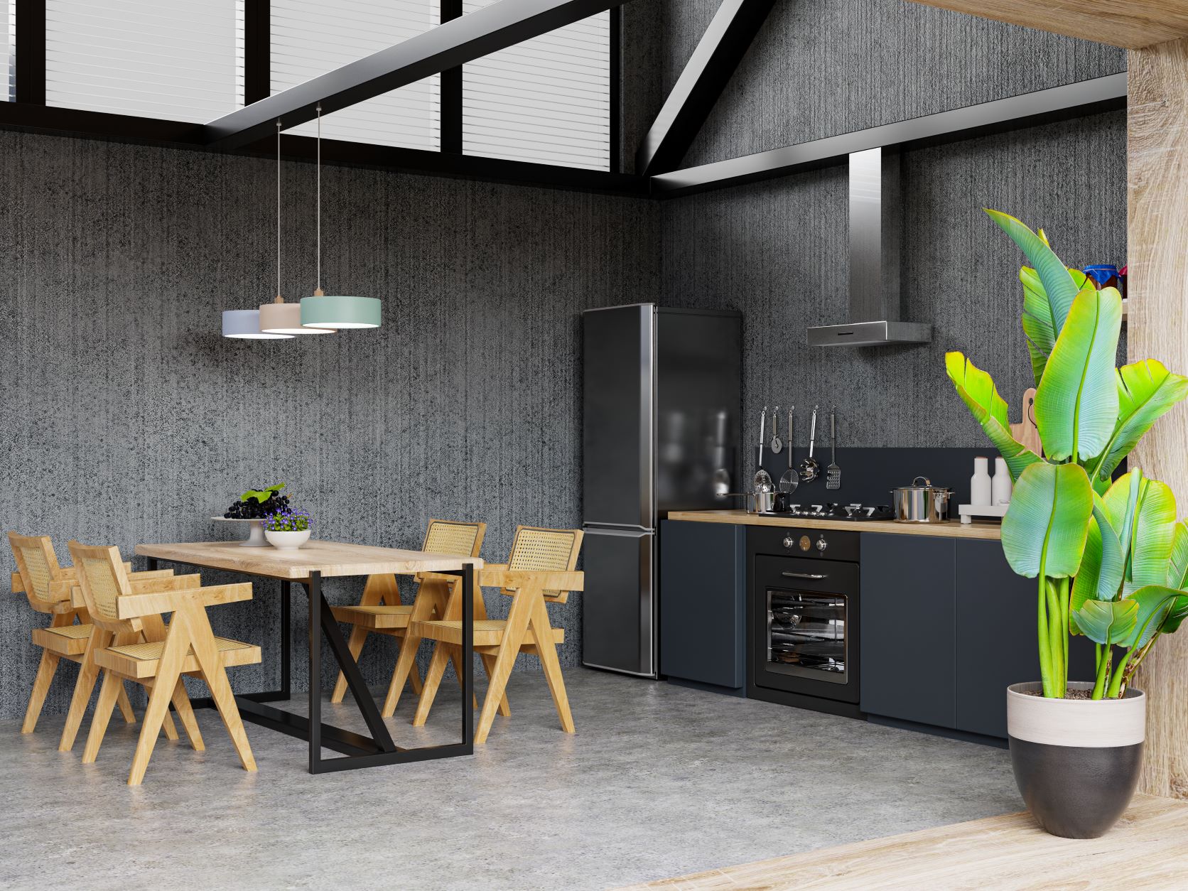 small kitchen staging idea